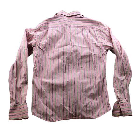 Abercrombie & Fitch Men's Shirt Medium Striped Pink Long Sleeve Button Up - Picture 2 of 10